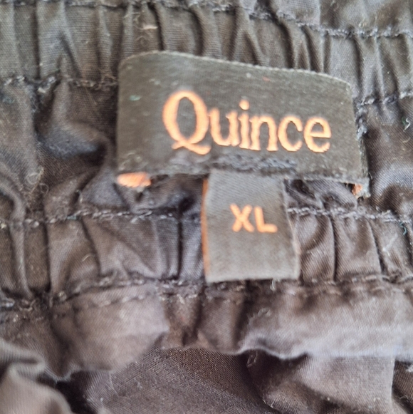 Quince Black Elastic Waist Maxi Skirt XL 100% Organic Cotton Poplin - Picture 4 of 5